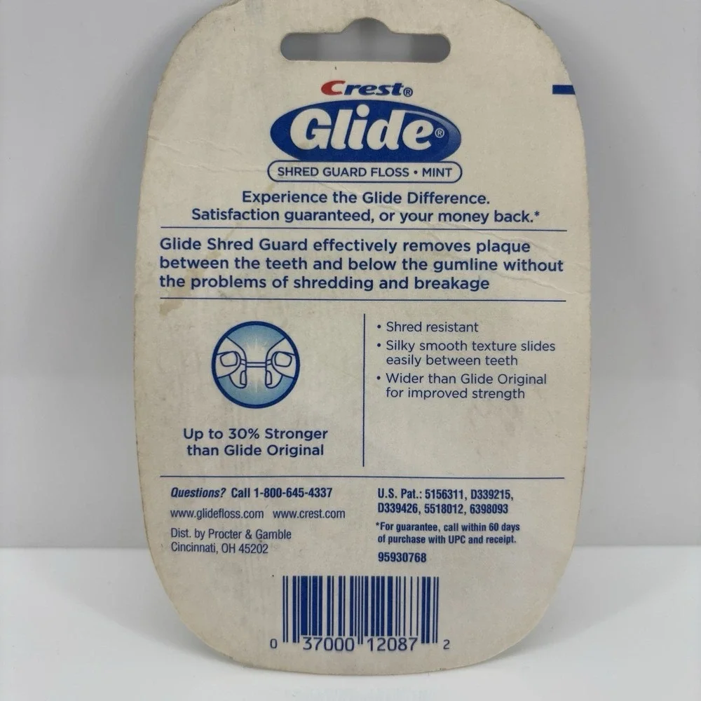Crest Glide Shred Guard Mint Dental Floss 38.3 yd 35m NEW Sealed Vintage NOS